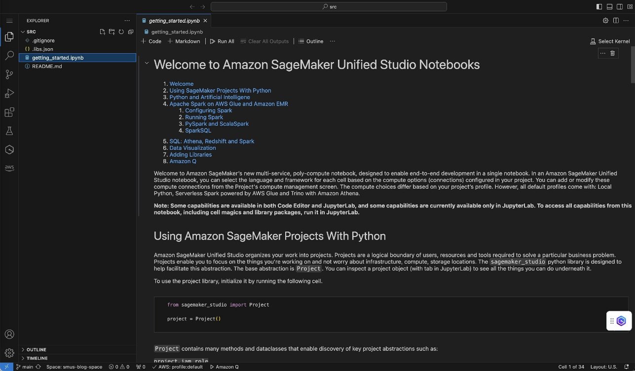 Speed up delivery of ML workloads using Code Editor in Amazon SageMaker Unified Studio | Amazon Web Services