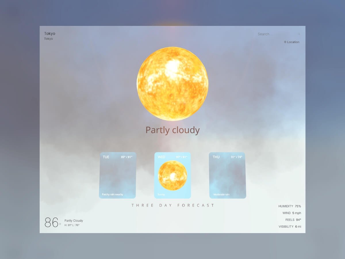 Creating an Immersive 3D Weather Visualization with React Three Fiber
