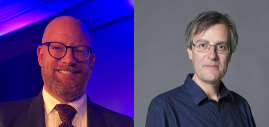 Stefan Lüders, CISO del CERN y Tim Bell, líder de la sección de gobernanza, riesgo y cumplimiento de TI del CERN